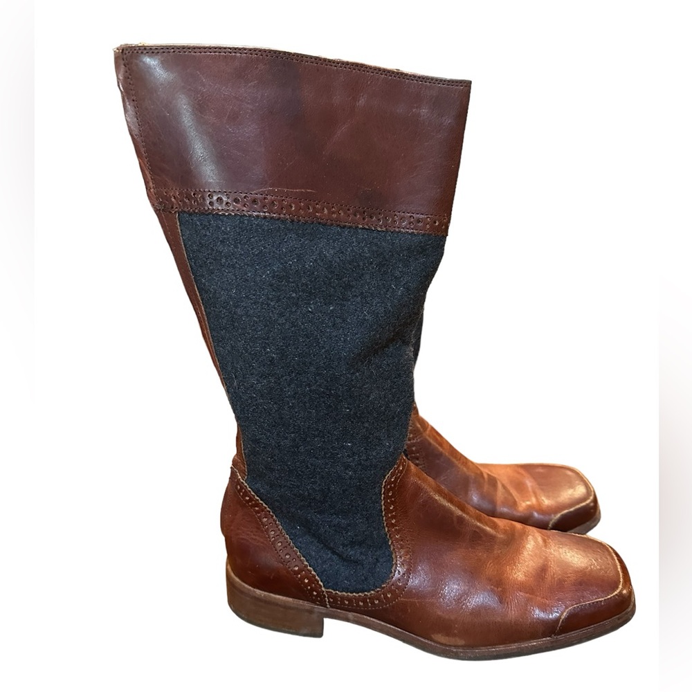 Vintage Wolverine # 1883 LILLIE leather and wool 12' riding‎ cowboy western boot